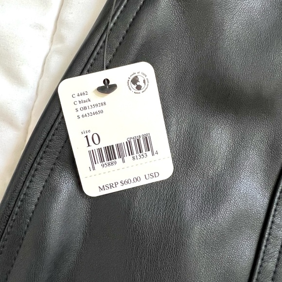 Free People black faux leather skirt - Picture 6 of 6